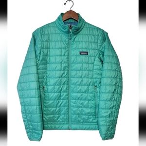 Patagonia Women's Nano Puff Jacket  Color Fresh Teal Size Small.